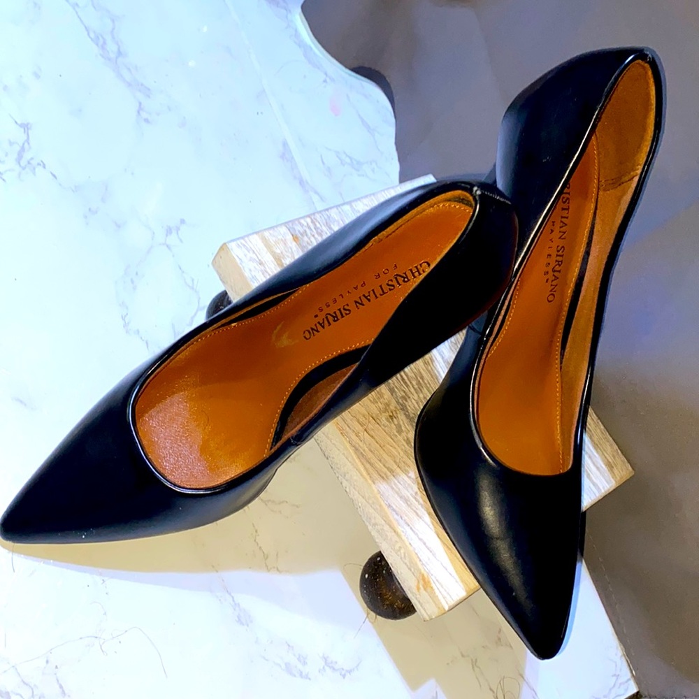 Black Pinch Toe High Heals
